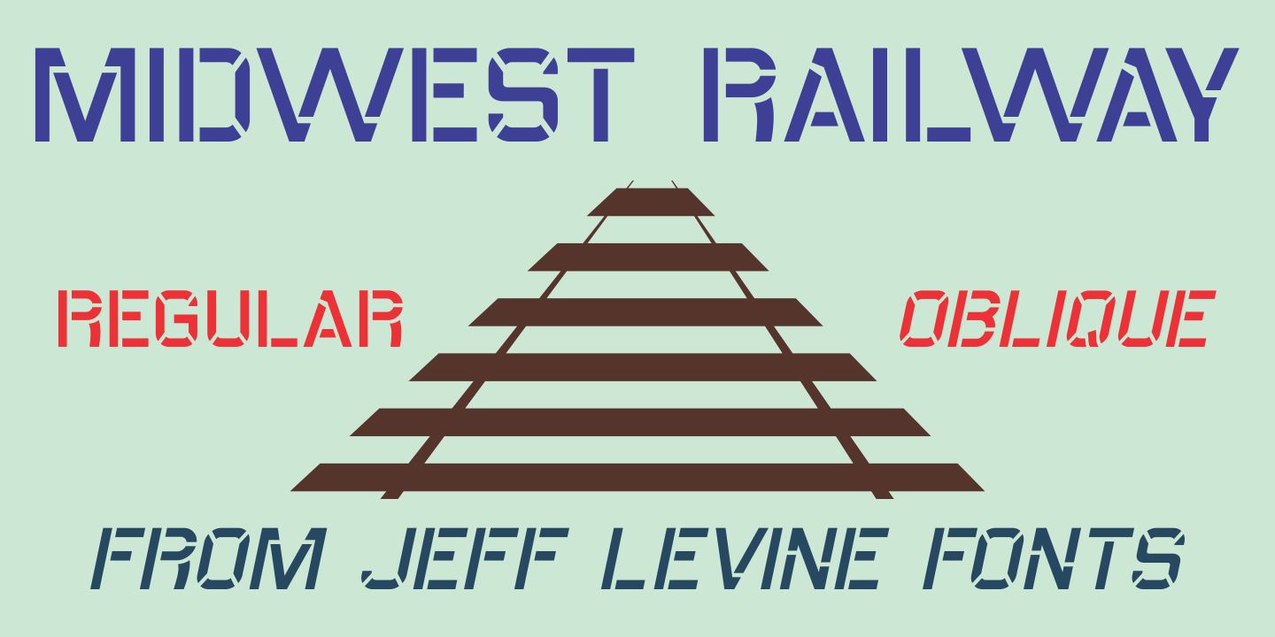 Midwest Railway JNL Oblique Font preview
